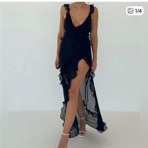 NWT Rumored Just Like Heaven Navy Maxi Dress